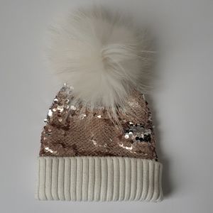 BARI LYNN Girls Pom Pom Beanie